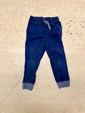Cat & Jack Navy Blue Jogger Pants with Heather Cuffs